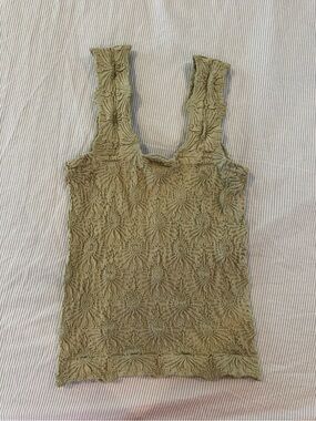 Altar'd State Olive Textured Square-Neck Tank